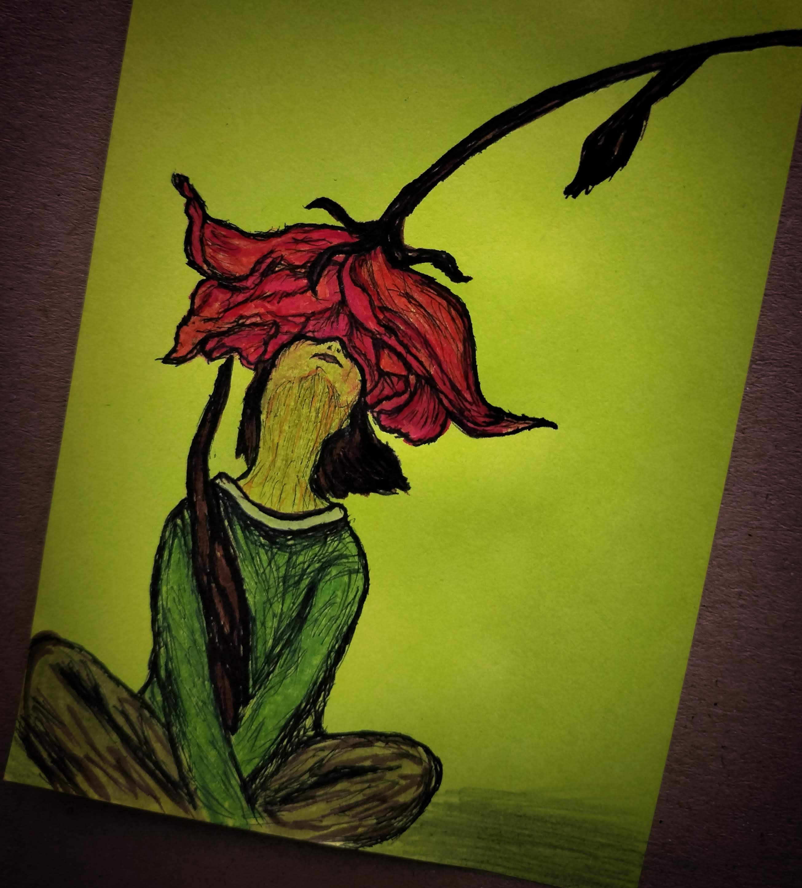 Girl And Her Rose Crown